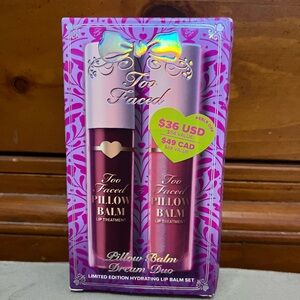 Too Faced Pillow Balm Dream Duo – Limited Edition Lip Treatment Set – NIB
